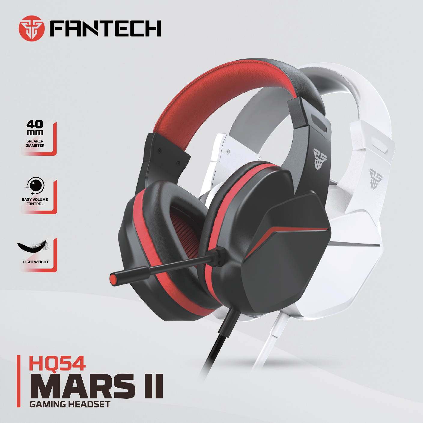 Picture of FANTECH MARS II  HQ54 WIRED GAMING HEADSET FOR MULTI-PLATFORM  COMPATIBILITY  MOBILE PC  AND  LAPTOP.