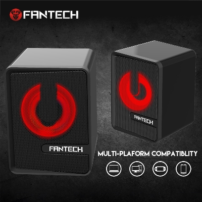 Picture of FANTECH GS203 Computer Speaker Mini RGB Lighting Speaker HIFI Subwoofer Speaker for Laptop Desktop Computer