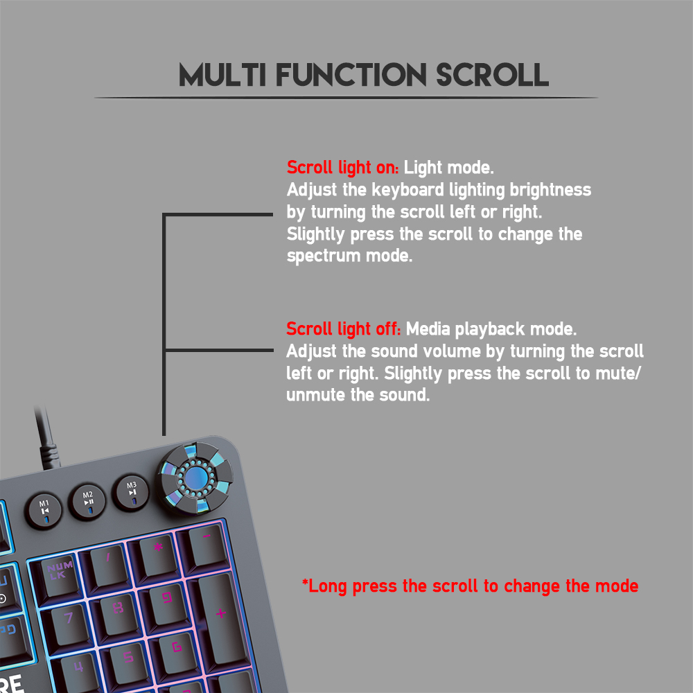 Picture of Fantech MK852 Max Core RGB Mechanical Switch Gaming Keyboard- 104 Keys