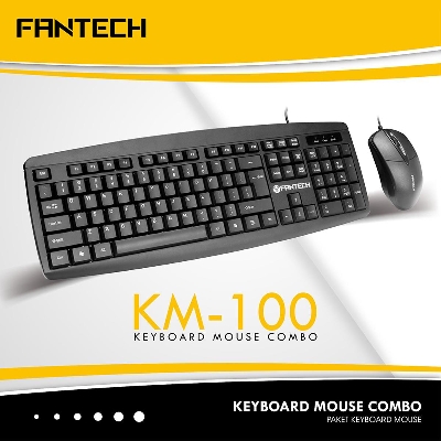 Picture of FANTECH KM100 STANDARD OFFICE KEYBOARD MOUSE COMBO