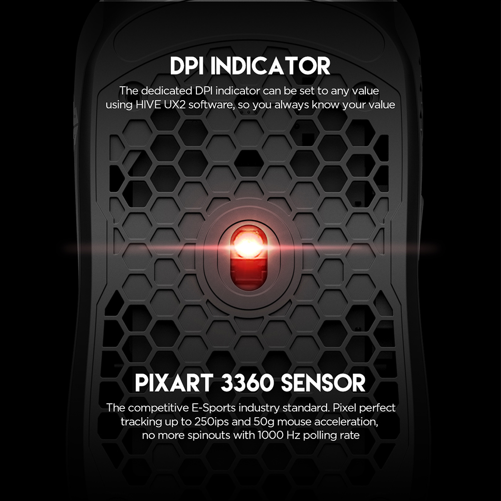 Picture of Fantech Hive UX2 6 Buttons 7 Mode USB RGB Gaming Mouse Black