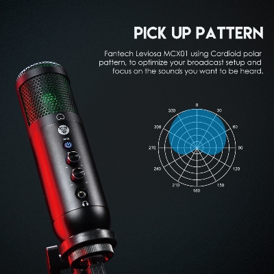 Picture of FANTECH MCX01 Leviosa RGB USB Condenser Gaming Microphone