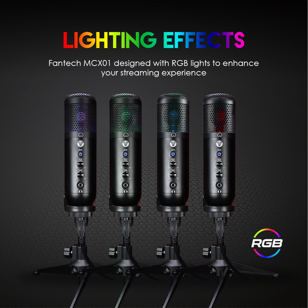 Picture of FANTECH MCX01 Leviosa RGB USB Condenser Gaming Microphone