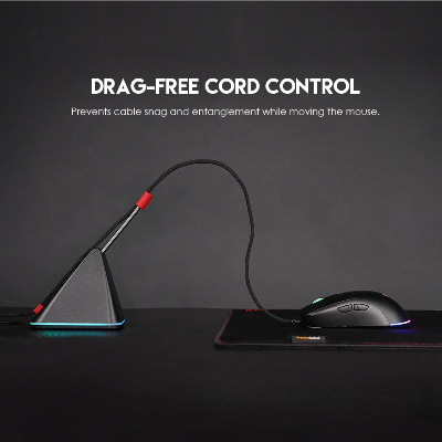 Picture of FANTECH MBR01 RGB Gaming Mouse Bungees Cable Wire Holder Mice Cord Management Fixer High Quality Mouse Bungee Cord Clip