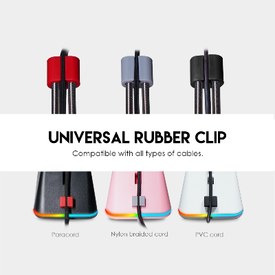 Picture of FANTECH MBR01 RGB Gaming Mouse Bungees Cable Wire Holder Mice Cord Management Fixer High Quality Mouse Bungee Cord Clip