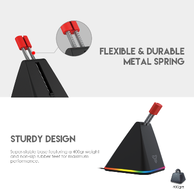 Picture of FANTECH MBR01 RGB Gaming Mouse Bungees Cable Wire Holder Mice Cord Management Fixer High Quality Mouse Bungee Cord Clip