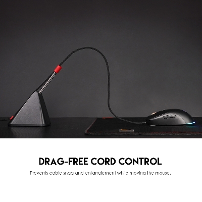 Picture of FANTECH MB01 PRISMA Mouse Bungee Cable Management Device Height Adjustable 9 Steps Material ABS Non Slip Rubber Base Black