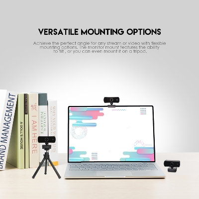 Picture of FANTECH LUMINOUS C30 Full HD Web Camera Wide Angle 106° With Microphone 2560 Resolution For PC Computer Laptop Desktop Camera Built-In Mic for Meeting Online Teaching Vlogging Live Broadcast Video Calling Conference Work