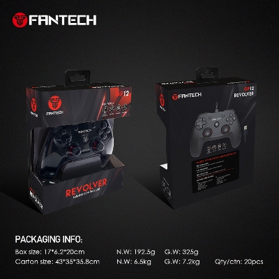 Picture of FANTECH REVOLVER GP12 Gamepad Wired PC Game Controller Joystick Dual Vibration For Windows PC PS3 Playstation Android