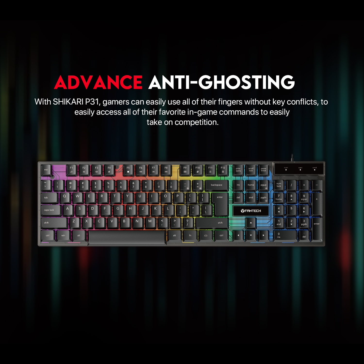 Picture of FANTECH P31 HERO BUNDLE Gaming Set K515 Shikari Keyboard VX9 Kanata Mouse MP356 Vigil Mousepad For PC And Laptop