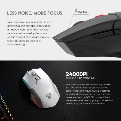 Picture of FANTECH WG11 2.4Ghz Pro Gaming Wireless Mouse 2400 DPI 6 Buttons Ergonomic Portable Mice For Laptop PC Computer Office Business