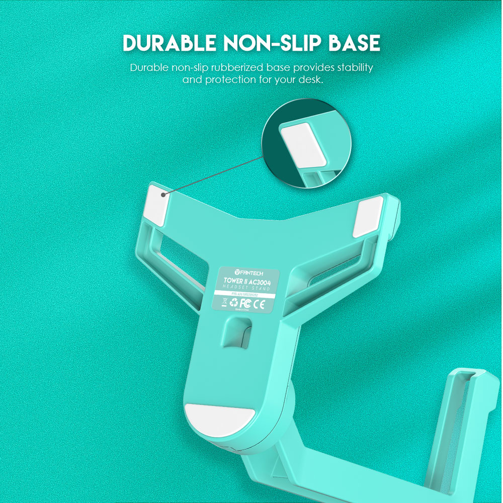 Picture of FANTECH AC3004 Gaming Headphone Stand Headset Rack Earphone Display Shelf Universal Multifunctional Headphone Bracket Mint Edition