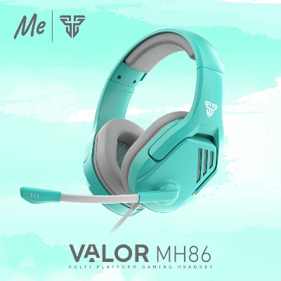 Picture of FANTECH VALOR MH86 MULTI PLATFORM GAMING HEADSET, Foldable Microphone, Multi-Platform Compatibility, Adjustable Headband, Noise Cancellation, Mint Edition.
