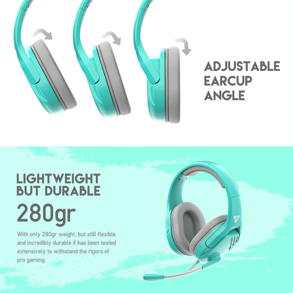 Picture of FANTECH VALOR MH86 MULTI PLATFORM GAMING HEADSET, Foldable Microphone, Multi-Platform Compatibility, Adjustable Headband, Noise Cancellation, Mint Edition.