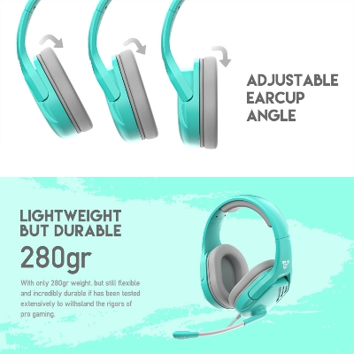 Picture of FANTECH VALOR MH86 MULTI PLATFORM GAMING HEADSET, Foldable Microphone, Multi-Platform Compatibility, Adjustable Headband, Noise Cancellation, Mint Edition.