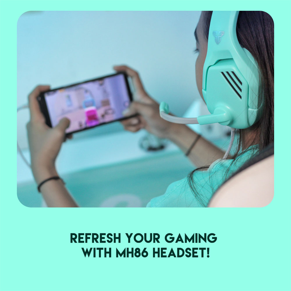 Picture of FANTECH VALOR MH86 MULTI PLATFORM GAMING HEADSET, Foldable Microphone, Multi-Platform Compatibility, Adjustable Headband, Noise Cancellation, Mint Edition.