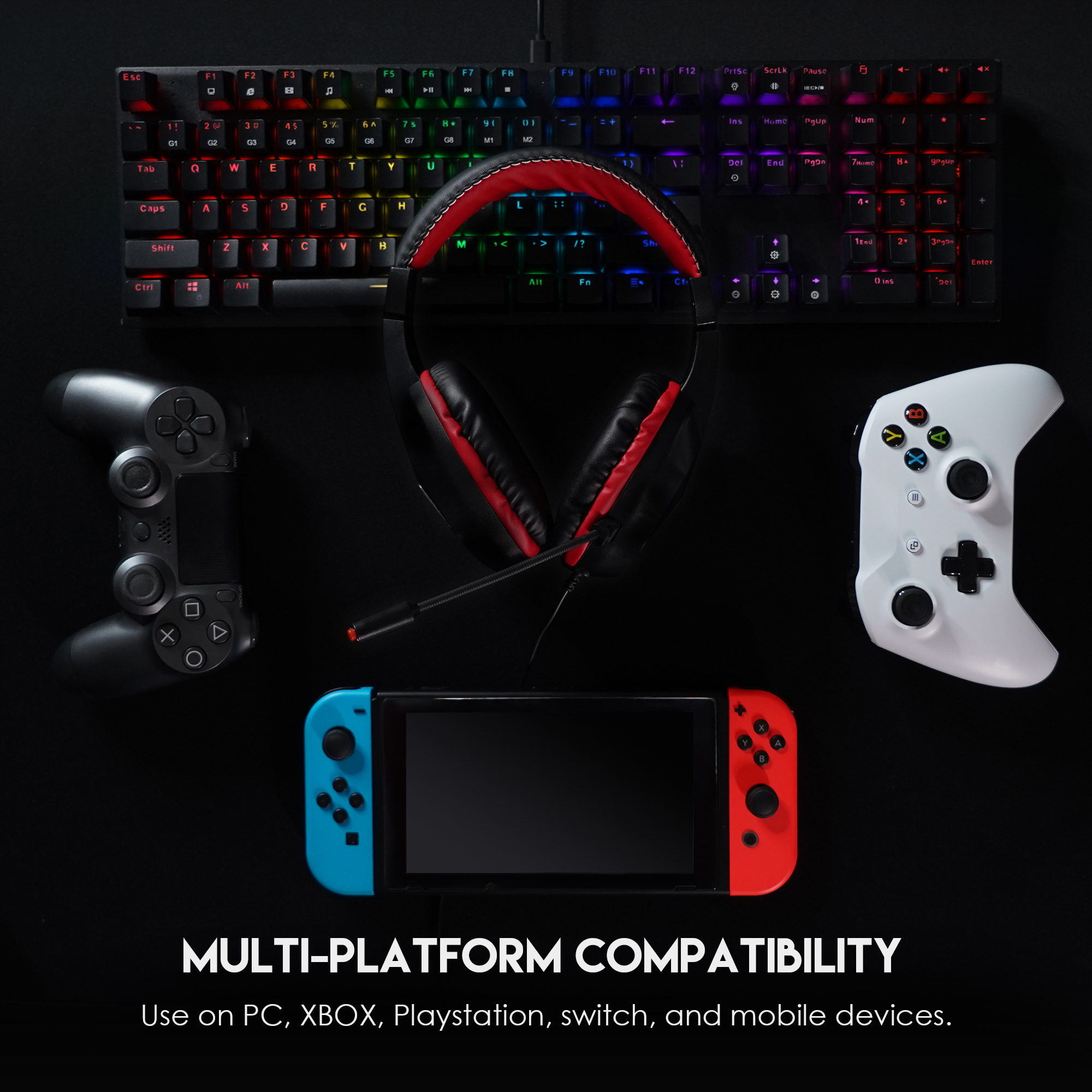 Picture of FANTECH MARS II HQ54 WIRED GAMING HEADSET FOR MULTI-PLATFORM COMPATIBILITY PC, XBOX, and PS, MOBILE, PC AND LAPTOP.