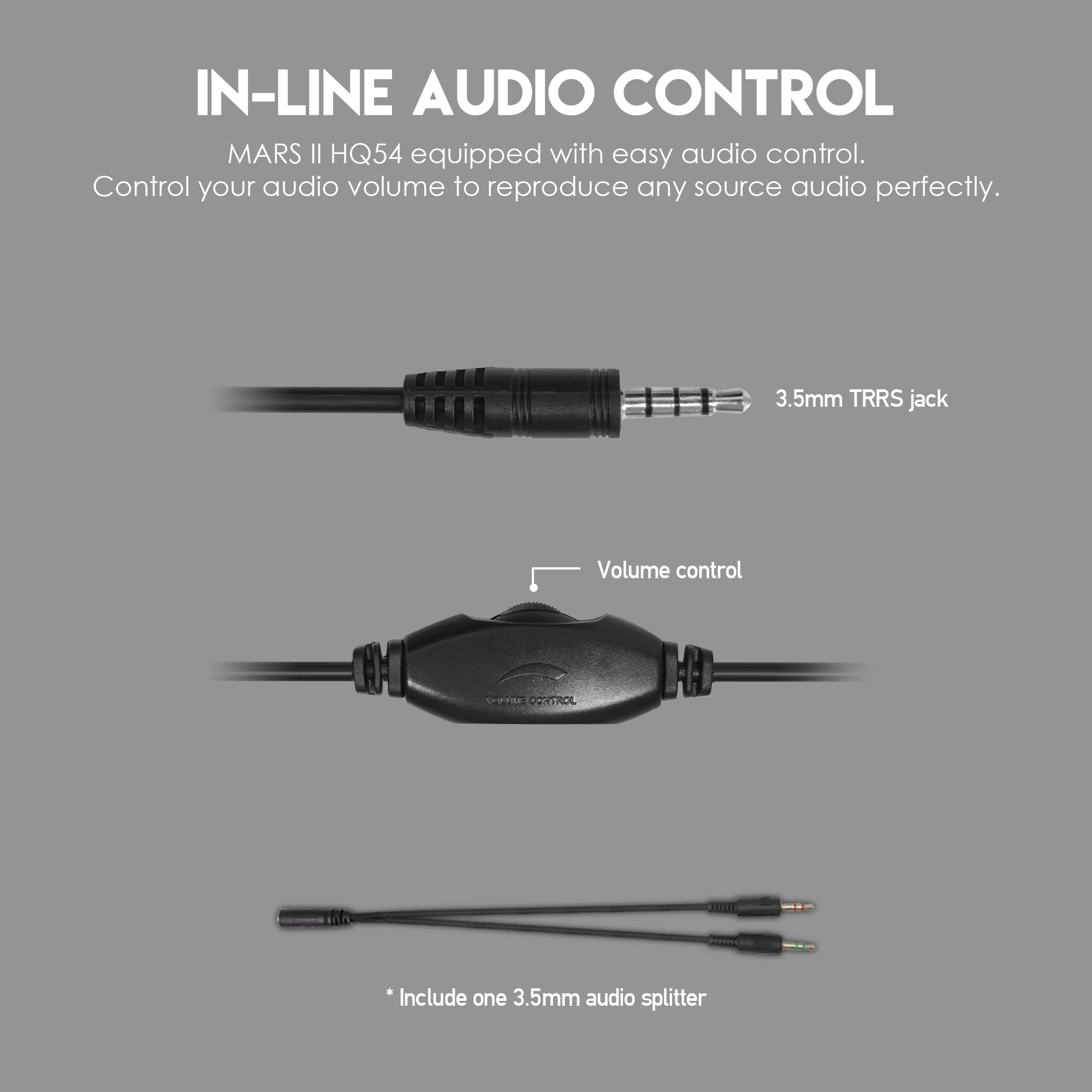 Picture of FANTECH MARS II HQ54 WIRED GAMING HEADSET FOR MULTI-PLATFORM COMPATIBILITY PC, XBOX, and PS, MOBILE, PC AND LAPTOP.