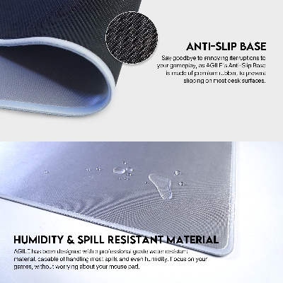 Picture of FANTECH AGILE MP453 MOUSE PAD SPEEDSILK Surface, Non-Friction Impacting Water-Resistant Coating Anti-Fray Edge Stitching Anti-slip base