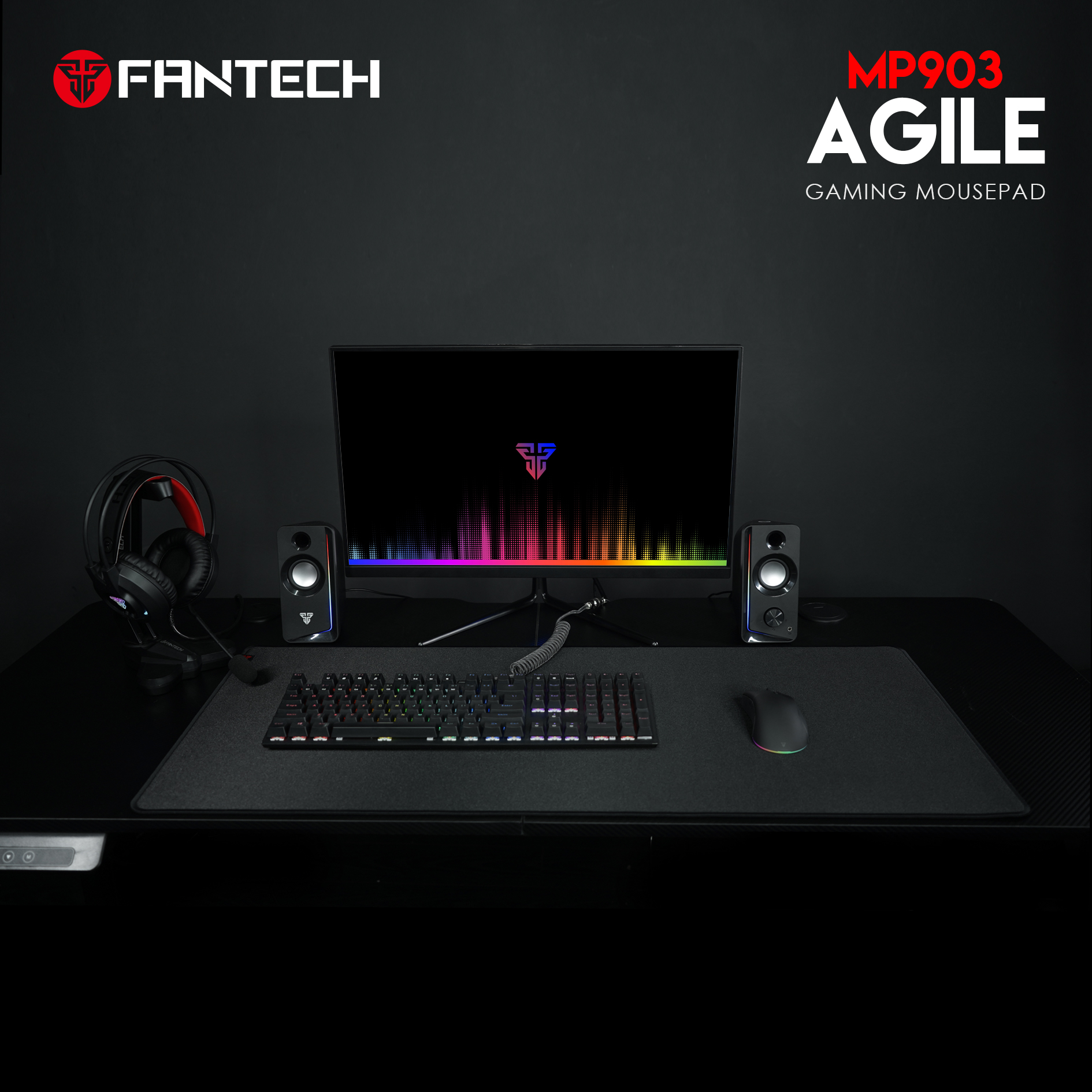 Picture of FANTECH AGILE MP903 Gaming Mouse Pad 900 x 400mm Large Mousepad Waterproof SPEEDSILK Surface For Gamers