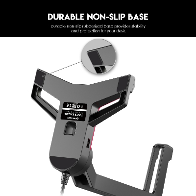 Picture of FANTECH AC304 PRO TOWER II RGB HEADSET STAND With Rubberized base for maximum stability Black.