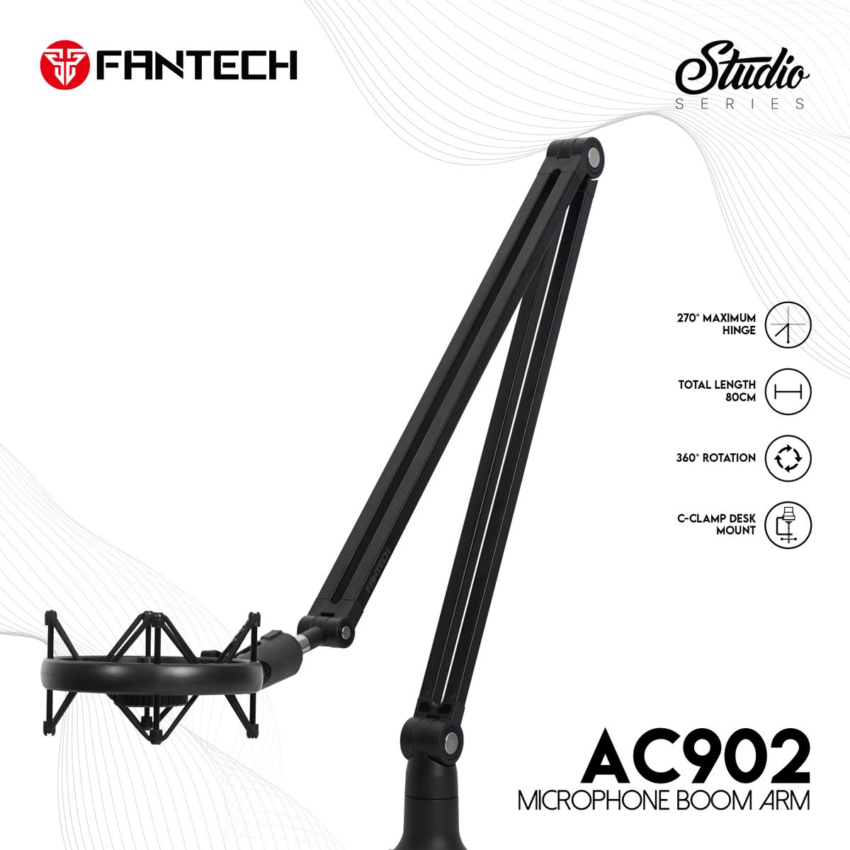 Picture of Fantech AC902s Mic Boom Arm Stand Microphone Live Streaming Podcast - Black
