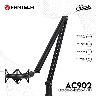 Picture of Fantech AC902s Mic Boom Arm Stand Microphone Live Streaming Podcast - Black