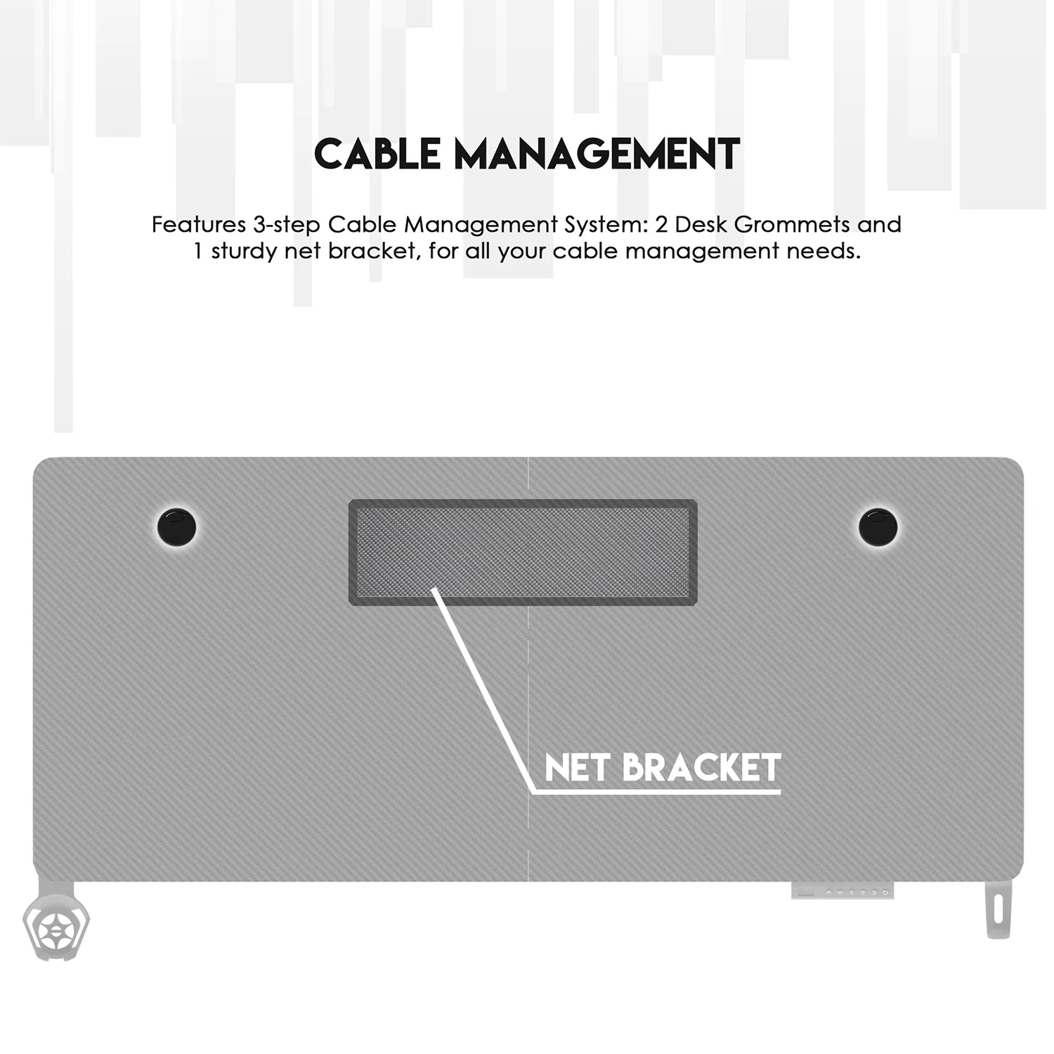 Picture of FANTECH GD914 ADJUSTABLE RISING DESK FULL AUTOMATIC MOTOR FUNCTION GAMING TABLE FOR OFFICE HOME