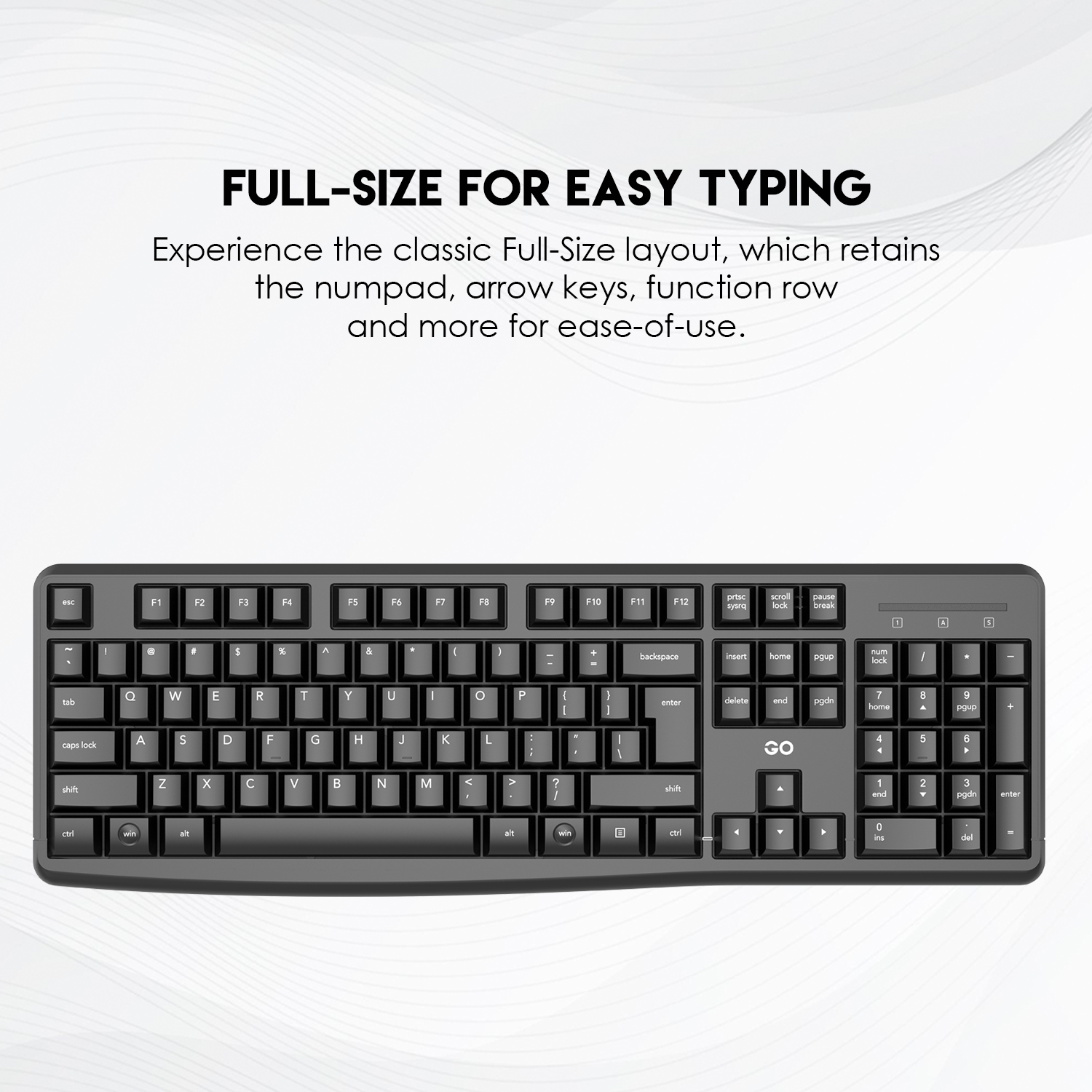 Picture of FANTECH GO WK894 Wireless Combo Keyboard & Mouse with Ultra Stable Wireless Connection & Ultra Smooth Typing