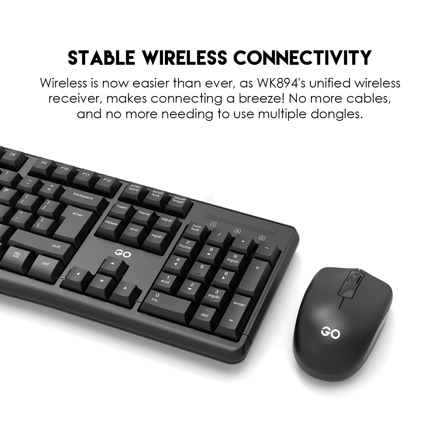 Picture of FANTECH GO WK894 Wireless Combo Keyboard & Mouse with Ultra Stable Wireless Connection & Ultra Smooth Typing