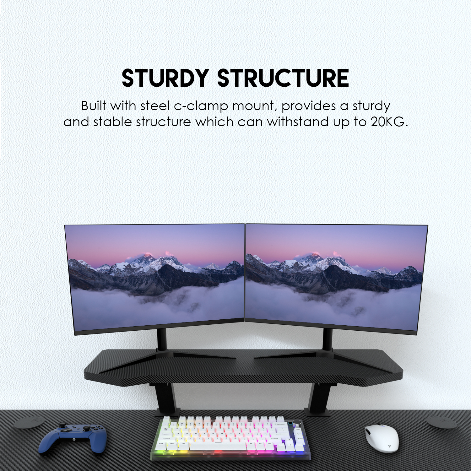 Picture of Fantech ACGD171 Monitor Stand Premium Material and Maximize Desk Space