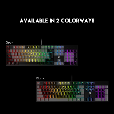 Picture of FANTECH MK886 ATOM RGB MECHANICAL KEYBOARD Double-Injection Key, 104 Keys, Red And Blue Switch, 25 Keys Anti-Ghosting For PC, Laptop