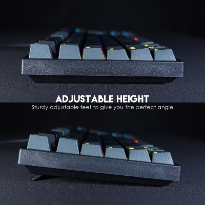 Picture of FANTECH MK886 ATOM RGB MECHANICAL KEYBOARD Double-Injection Key, 104 Keys, Red And Blue Switch, 25 Keys Anti-Ghosting For PC, Laptop