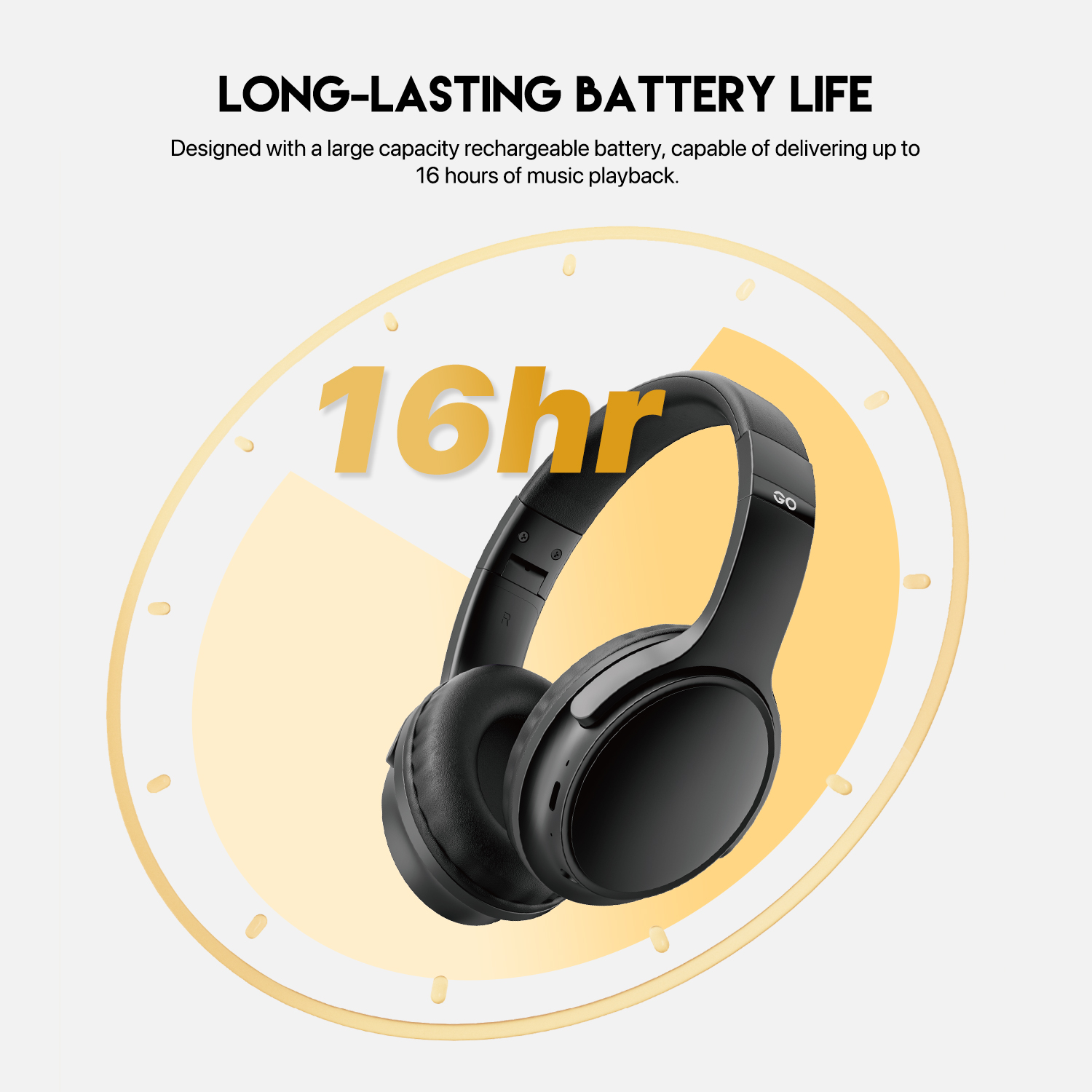 Picture of FANTECH WH03 GO MOVE WIRELESS BLUETOOTH HEADPHONE BTA 5.0 And 3.5mm Dual Mode Connection 40mm Driver 16 Hours Playback Time For Gaming Gamers Headset.