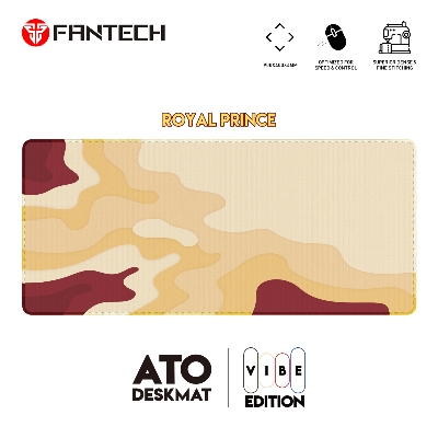 Picture of FANTECH ATO MP905 VIBE EDITION DESK MAT Durable Edge Stitching Water Proof Silky Smooth Surface Anti-Slip Base Mousepad Size 900x400x4mm For Gaming Gamers Design Royal Prince