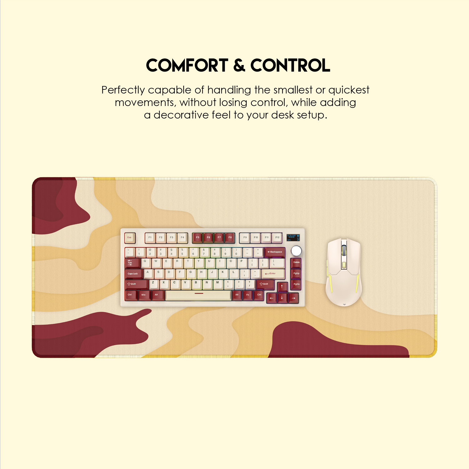 Picture of FANTECH ATO MP905 VIBE EDITION DESK MAT Durable Edge Stitching Water Proof Silky Smooth Surface Anti-Slip Base Mousepad Size 900x400x4mm For Gaming Gamers Design Royal Prince