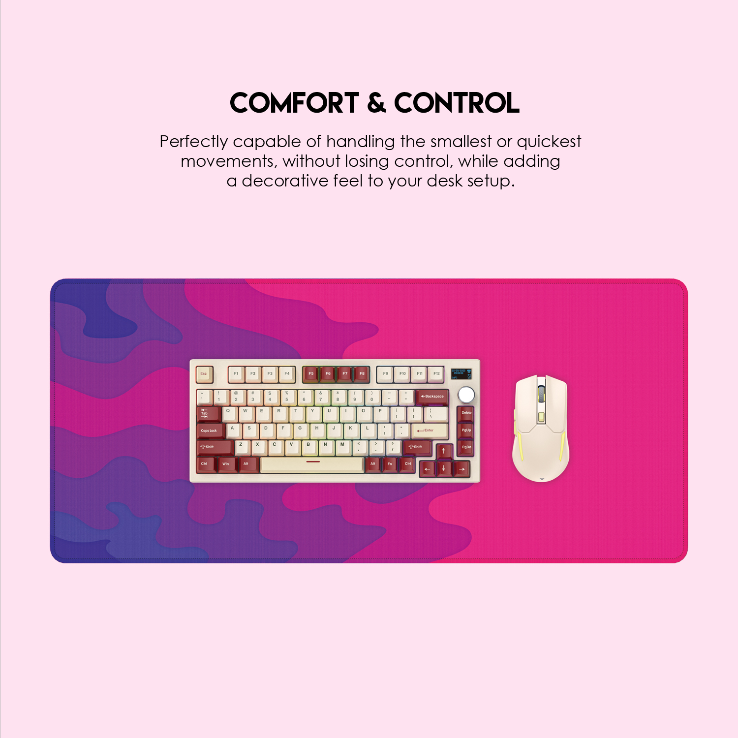 Picture of FANTECH ATO MP905 VIBE EDITION DESK MAT Durable Edge Stitching Water Proof Silky Smooth Surface Anti-Slip Base Mousepad Size 900x400x4mm For Gaming Gamers Design Cyber Life