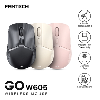 Picture of FANTECH GO W605 Wireless Mouse With 2.4Ghz Wireless Connection  Ergonomic Design For Gaming Gammer Office Home