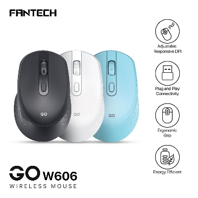 Picture of FANTECH GO W606 Wireless Mouse With 2.4GHz Wireless Connection  Ergonomic Design For Gaming Gammer Office Home