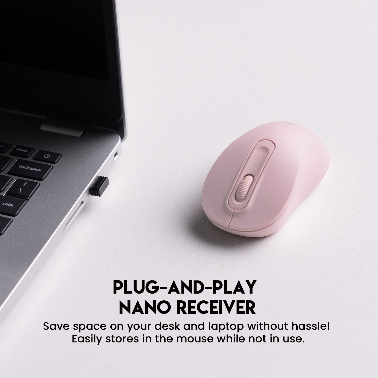 Picture of FANTECH GO W608 Wireless Mouse With 2.4GHz Wireless Connection Symmetrical Grip Adjustable DPI 1600 For Gaming Gammer Office Home AA Battery Included