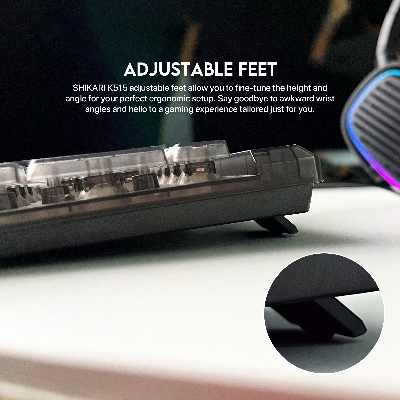 Picture of FANTECH SHIKARI K515 RGB Membrane Gaming Keyboard With Advance Anti-Ghosting Transparent Cover And Keycaps For Better Lighting Effect