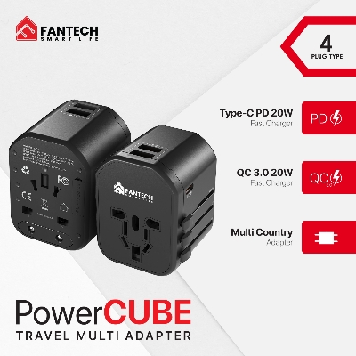 Picture of FANTECH TAC1 Universal PowerCube Travel Multi Adapter