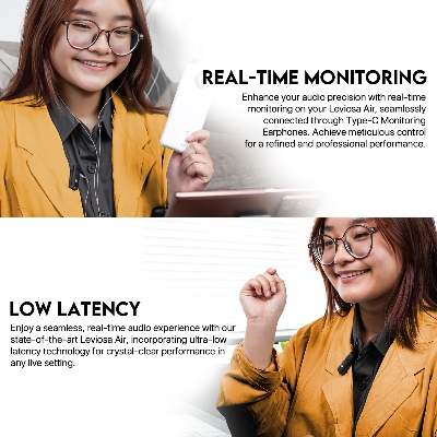 Picture of FANTECH WMV11 & WMV21 Leviosa Air Wireless Lapel Lavalier Microphone For Live Broadcast And Streaming With Noise Reduction Type-c & Lightning Single And Duel