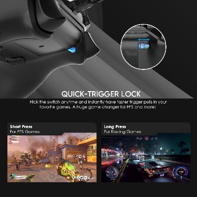 Picture of FANTECH GP15L ORION EOS LITE Multi-Platform Gamepad, Wired Gaming Controller Joystick, Hall-Effect Trigger/RGB Sticks Supports PC/Steam, Switch, PS3, Android, Tesla Vehicles, Cloud Gaming/Game Pass