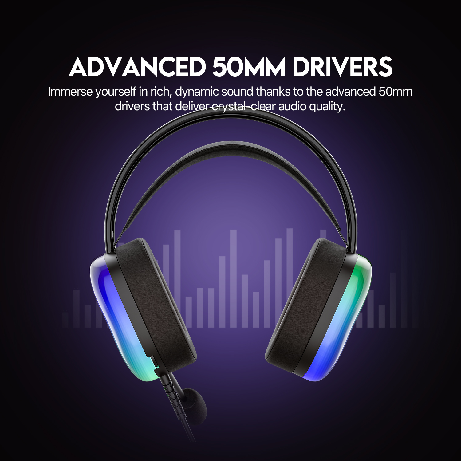 Picture of FANTECH HG29 Aurora USB 7.1 Surround Sound Gaming Headset RGB Lightning