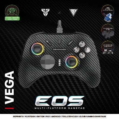 Picture of FANTECH GP15 VEGA-EOS Multi-Platform-Gamepad Wired Gaming Controller-Joystick-Hall-Effect Trigger RGB Sticks Supports PC Steam