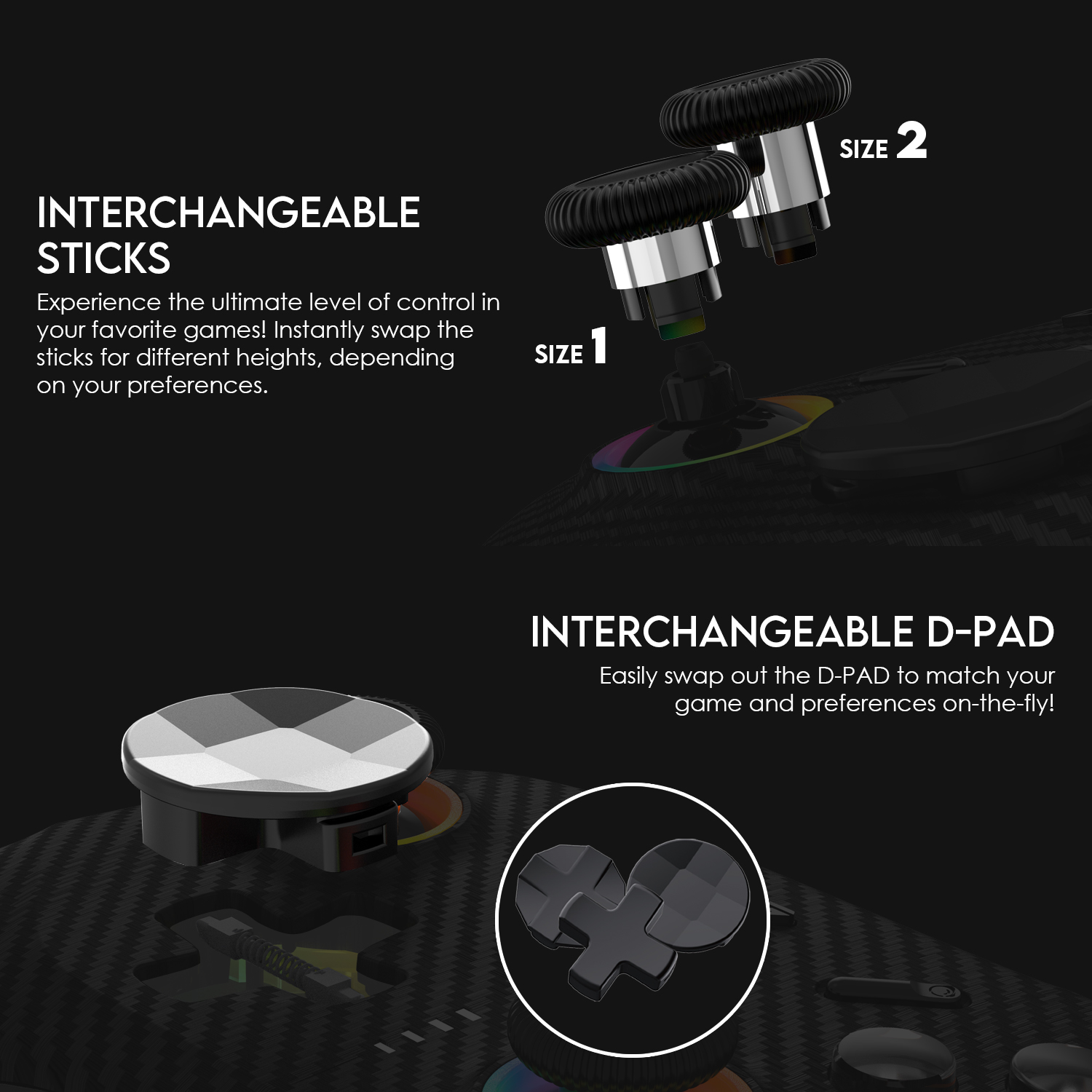 Picture of FANTECH GP15 VEGA-EOS Multi-Platform-Gamepad Wired Gaming Controller-Joystick-Hall-Effect Trigger RGB Sticks Supports PC Steam