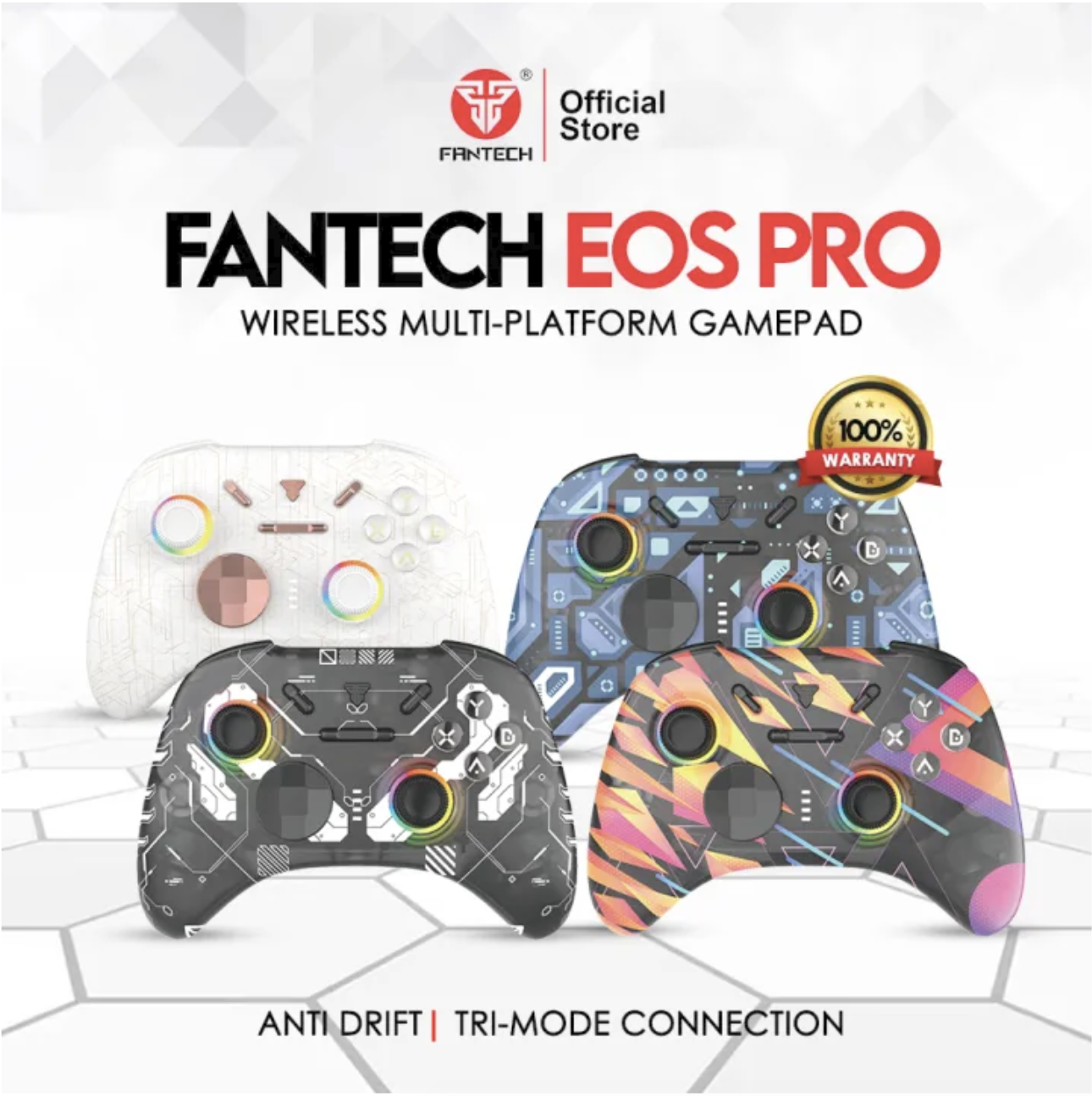 Picture of Fantech WGP15 EOS Pro Wireless Multi-Platform Gamepad Controller With Build in Audio Port Console