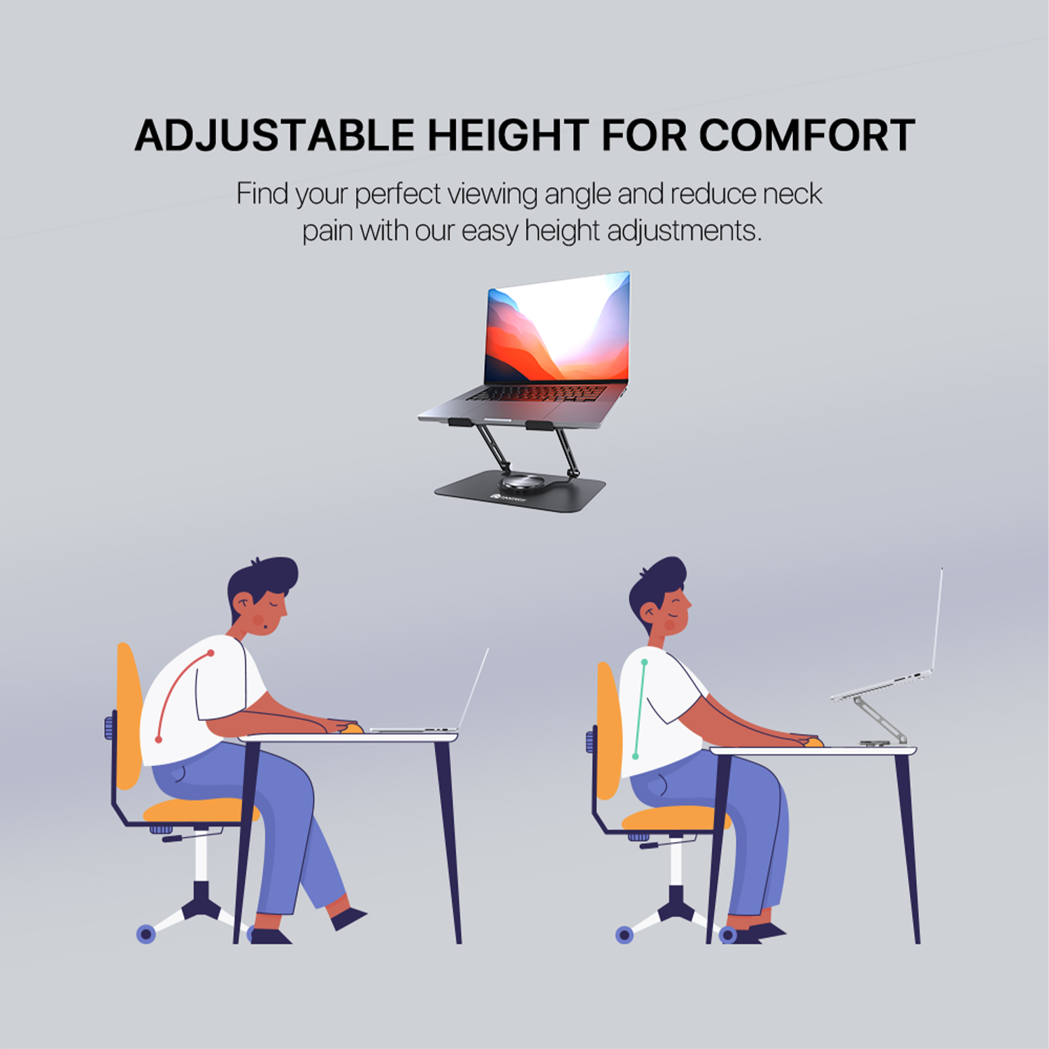 Picture of FANTECH NS10 Laptop Stand Black And Silver