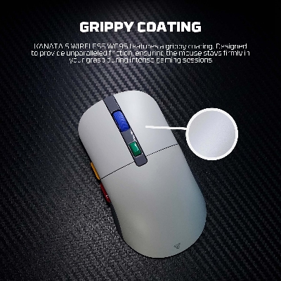Picture of FANTECH WG9S Super Maxfit Wireless Gaming Mouse PixArt PAW3311 12000DPI Improved Ultra-Grippy Coating Wired Mouse Macro Button Mice
